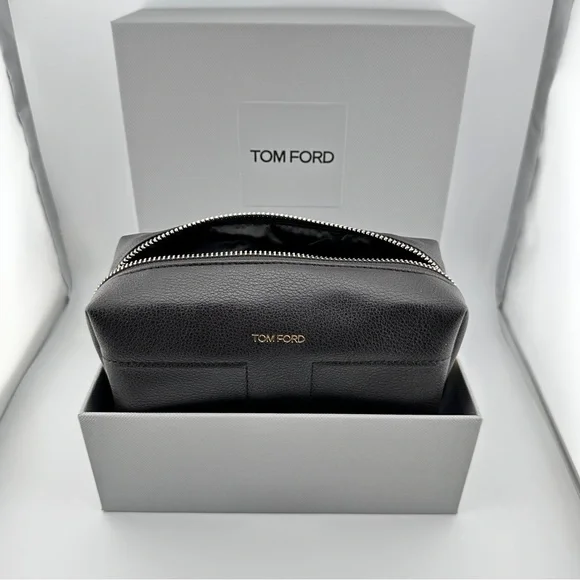 🆕 TOM FORD “Leather” Mahogany Cosmetic Bag NIB - Picture 2 of 10